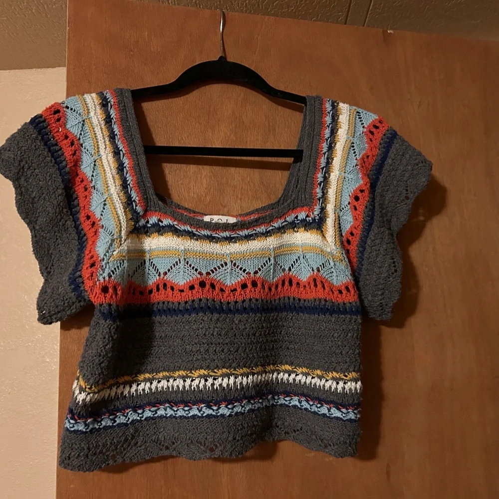 Crochet Crop Top - Women's Size Small, fits small to medium - Picture 2 of 13